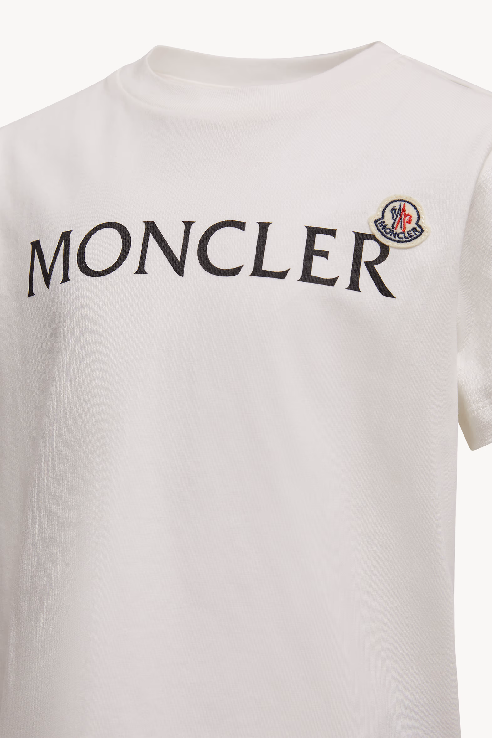 Logo Cotton T-Shirt Boy White Moncler 2